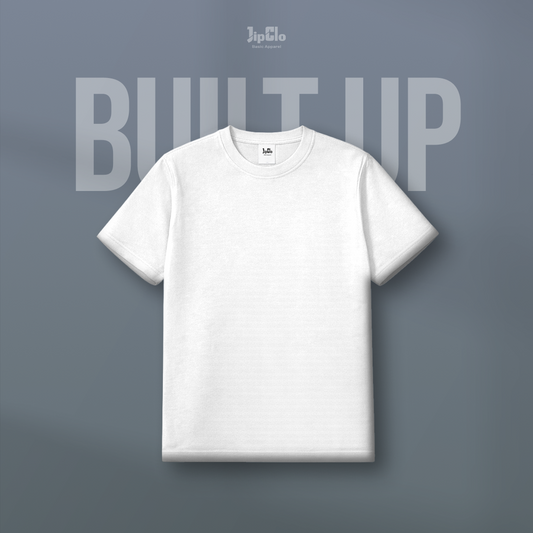 JIPCLO KAOS POLOS BUILT UP - PUTIH