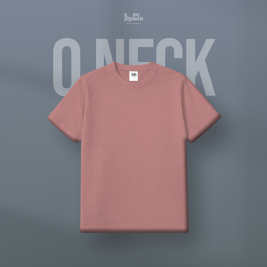 JIPCLO KAOS POLOS BASIC O-NECK - APRICOT
