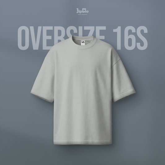 Kaos Polos Oversized Heavyweight Cotton 16s Abu Muda - Jipclo