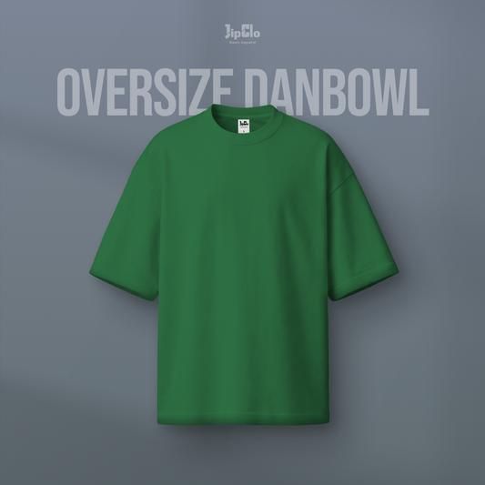 Kaos Polos Oversized Two Face Double Knit 30s Cactus Green - Jipclo
