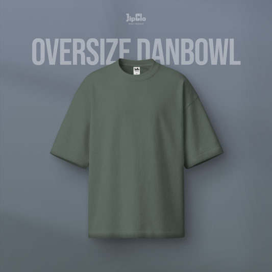 Kaos Polos Oversized Two Face Double Knit 30s Convert Green - Jipclo
