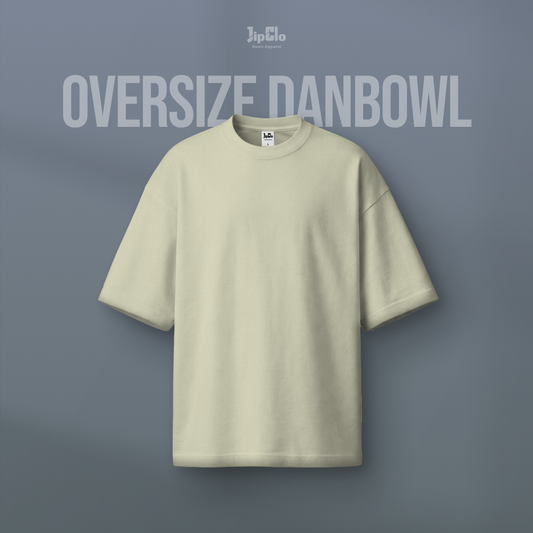 Kaos Polos Oversized Two Face Double Knit 30s Cream - Jipclo