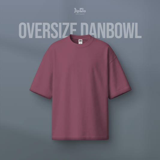 Kaos Polos Oversized Two Face Double Knit 30s Taupe - Jipclo