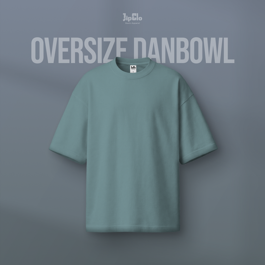 Kaos Polos Oversized Two Face Double Knit 30s Sea Green - Jipclo