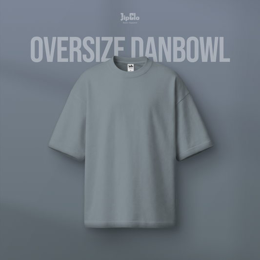 Kaos Polos Oversized Two Face Double Knit 30s Stone Grey - Jipclo