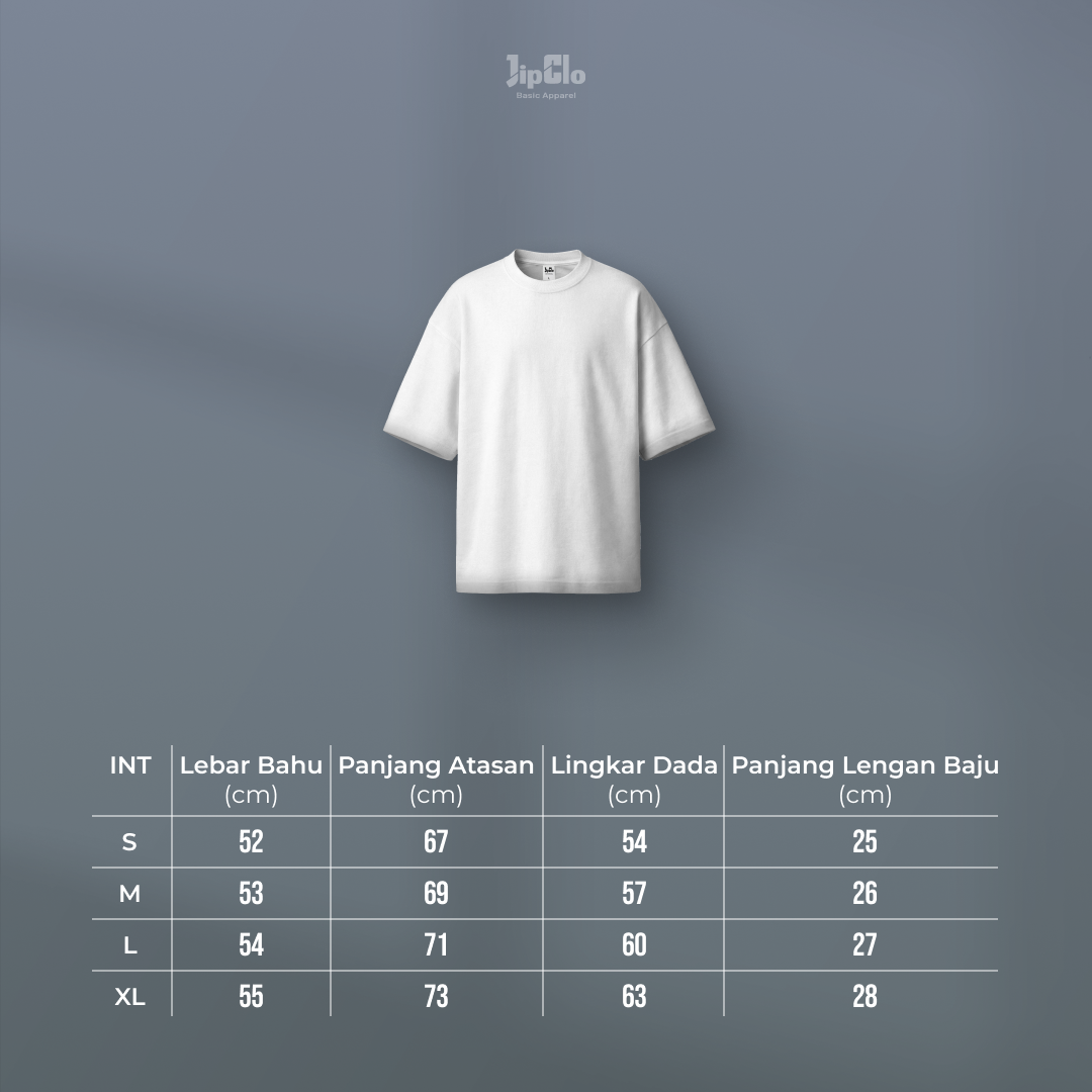 Kaos Polos Oversized Heavyweight Cotton 16s Cream - Jipclo