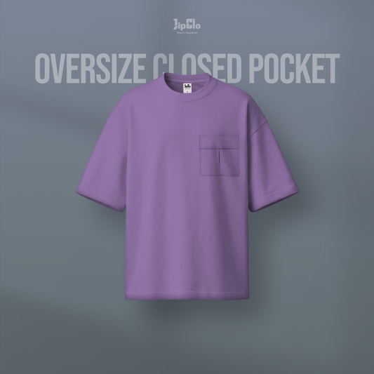 JIPCLO KAOS POLOS OVERSIZED CLOSED POCKET HEAVYWEIGHT COTTON 16S - L MIST