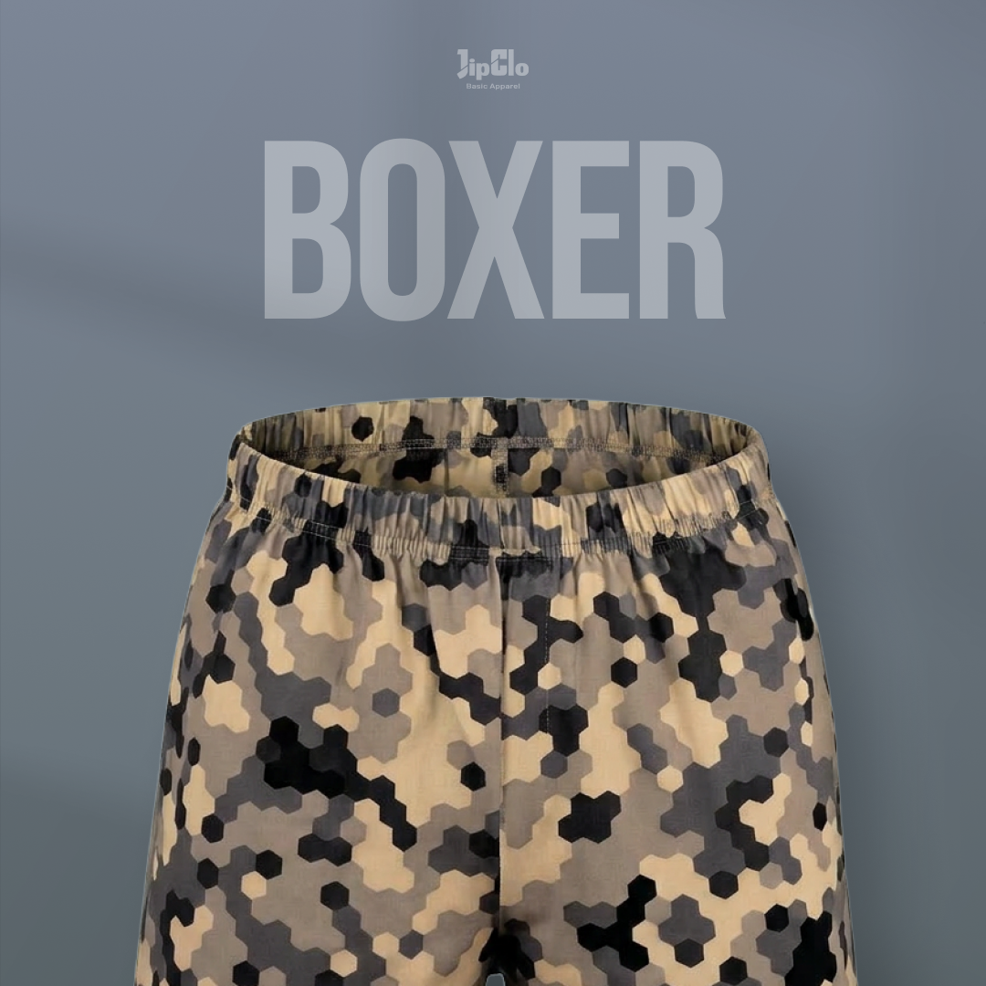 JIPCLO CELANA BOXER - CAMMO CREAM SILVER