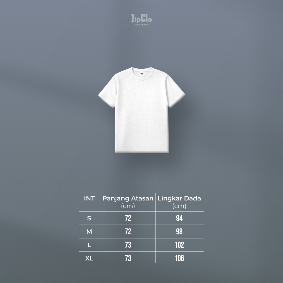 Kaos Polos Built Up Putih - Jipclo