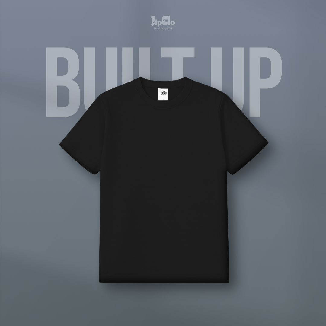 Kaos Polos Built Up Hitam - Jipclo