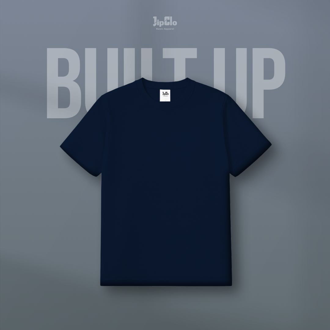 Kaos Polos Built Up Navy - Jipclo