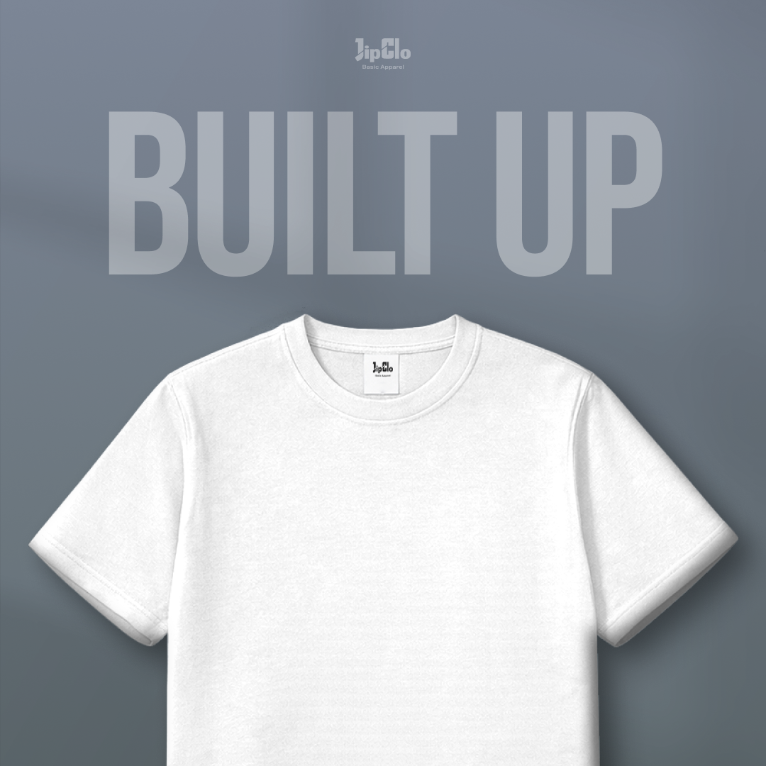 Kaos Polos Built Up Putih - Jipclo