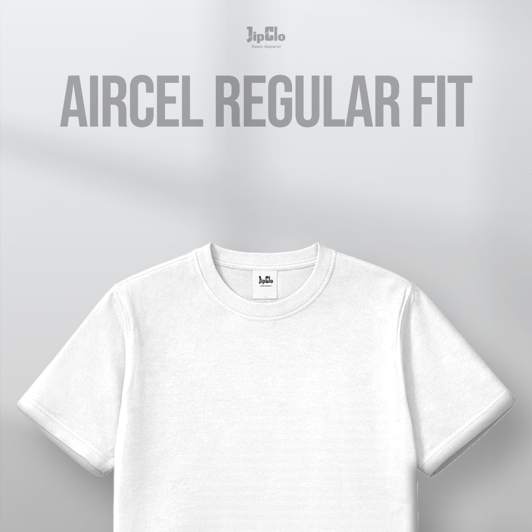 Kaos Polos Reguler Aircel Putih - Jipclo