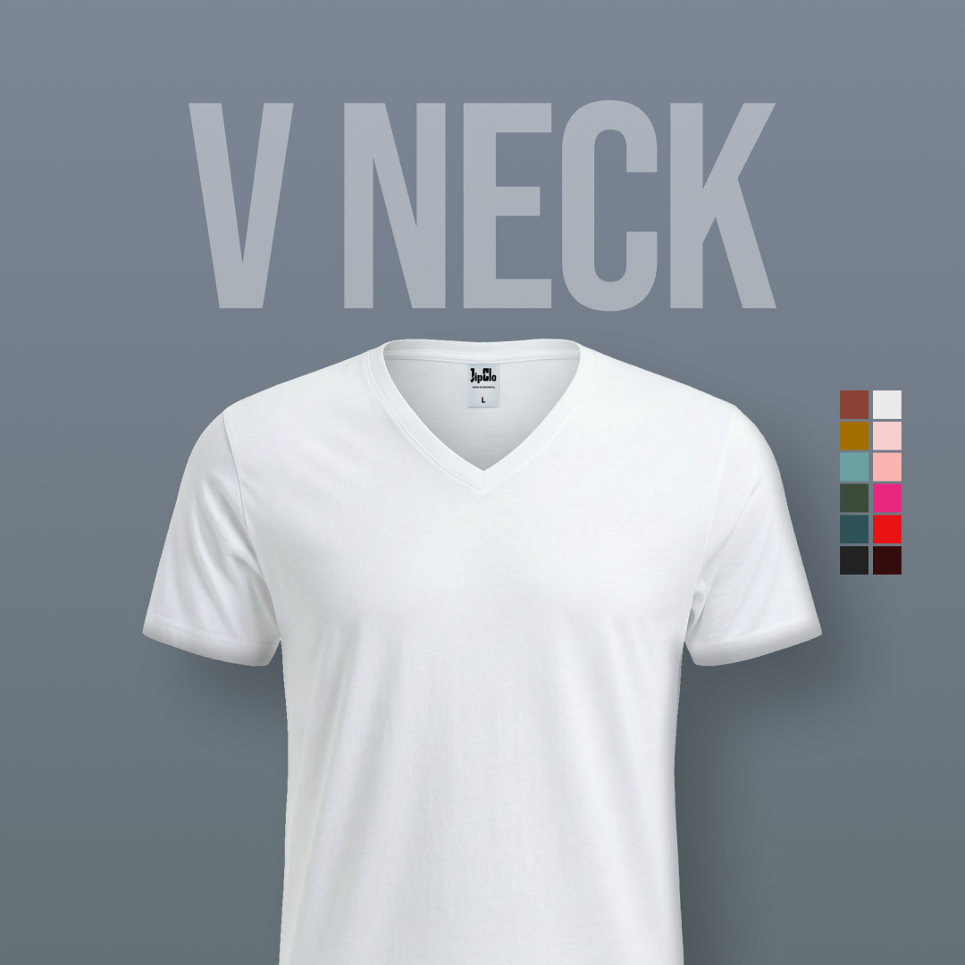 Kaos Polos V-Neck Cotton 30s - Jipclo