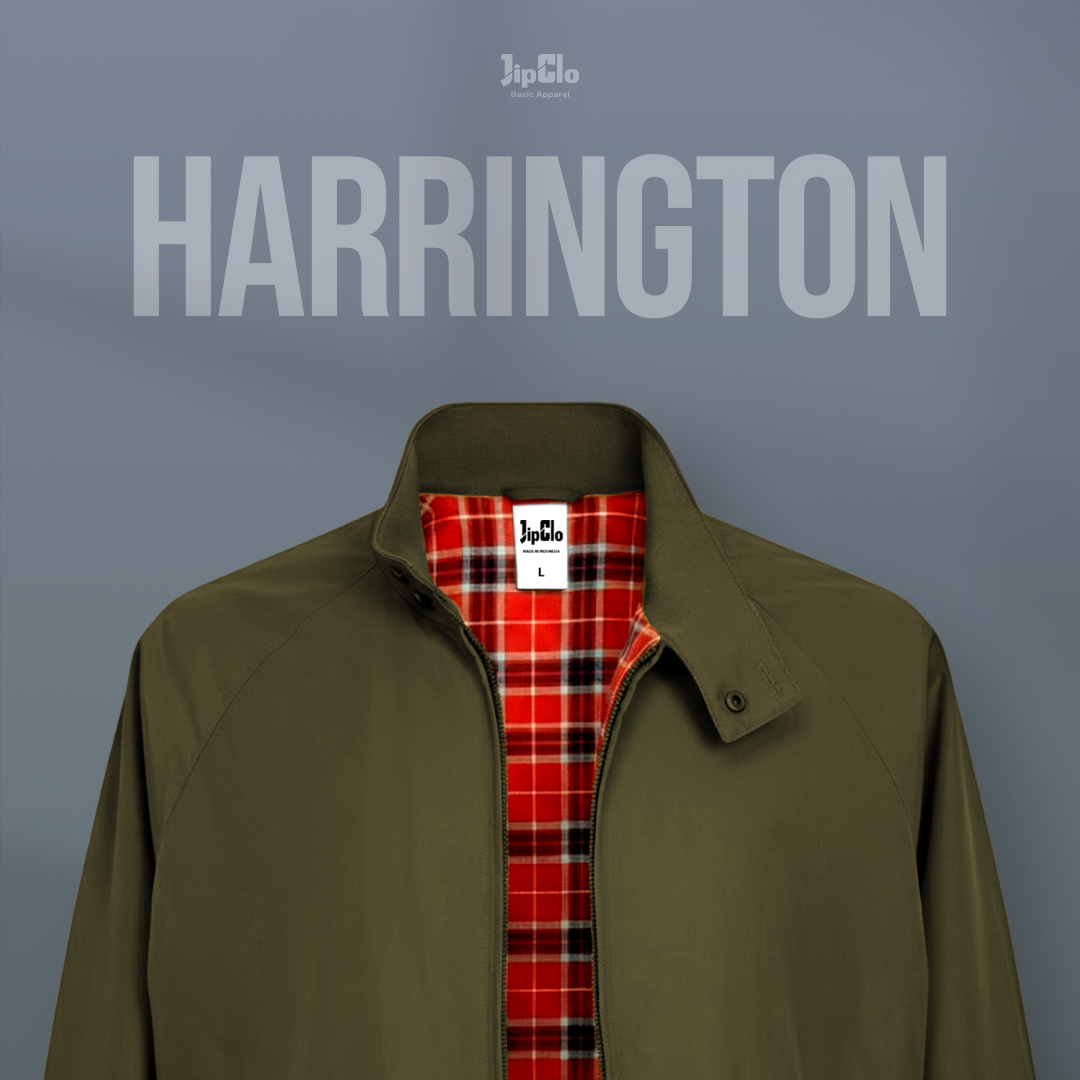 Jaket Harrington Olive - Jipclo