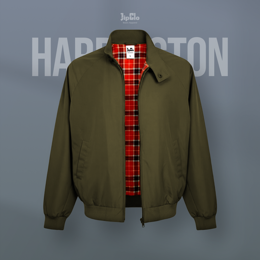 Jaket Harrington Olive - Jipclo