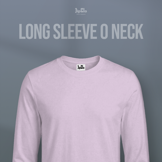 Kaos Polos Lengan Panjang O-Neck Cotton 30s Pink- Jipclo