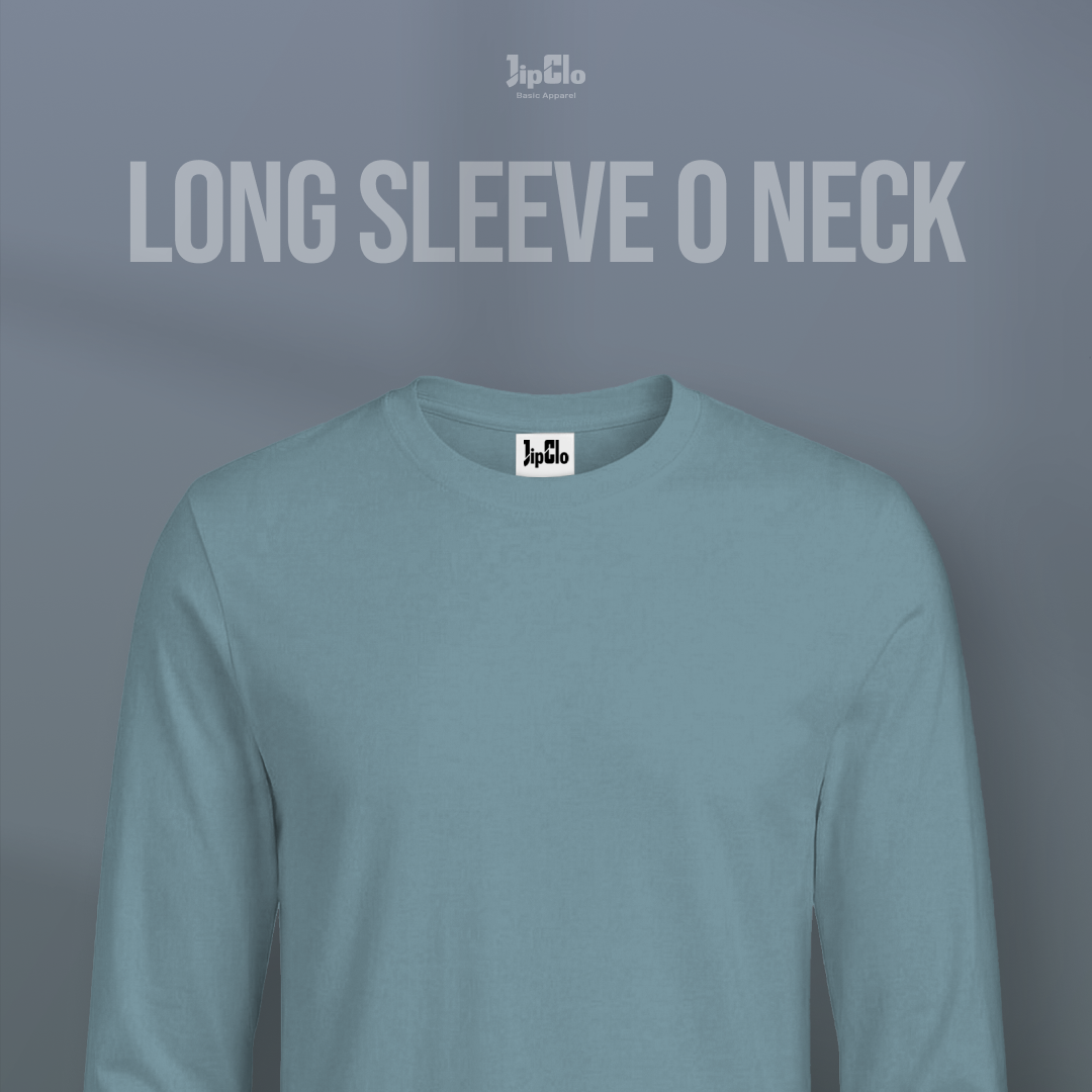 Kaos Polos Lengan Panjang O-Neck Cotton 30s Sea Green - Jipclo