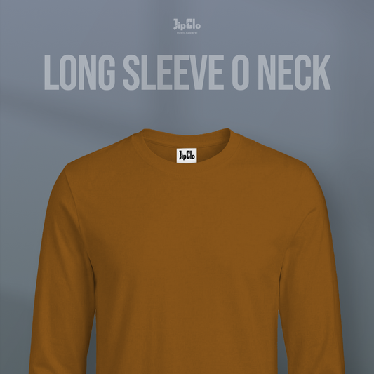 Kaos Polos Lengan Panjang O-Neck Cotton 30s Walnut - Jipclo