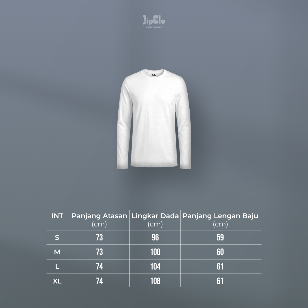 Kaos Polos Lengan Panjang O-Neck Cotton 30s - Jipclo