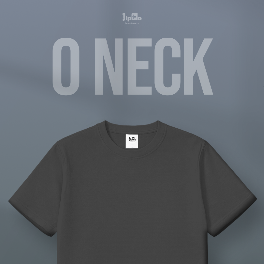 Kaos Polos O-Neck Cotton 30s Abu Tua - Jipclo