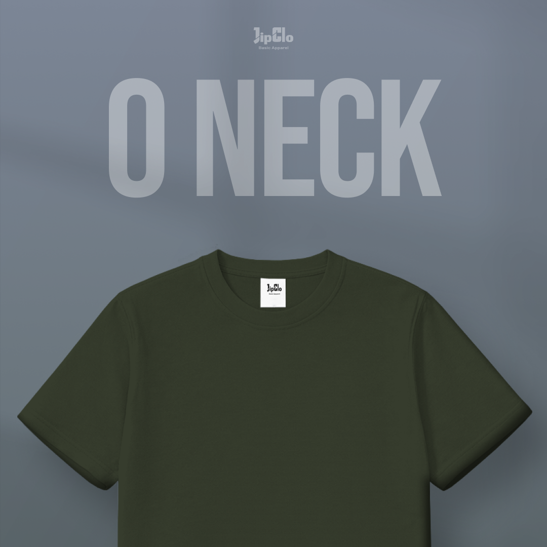 Kaos Polos O-Neck Cotton 30s Hijau Army - Jipclo