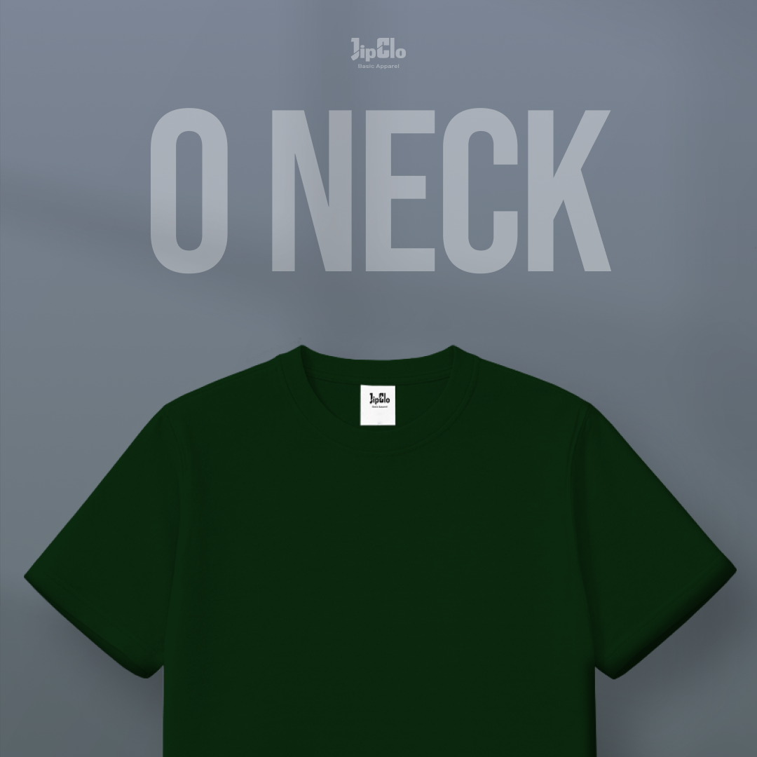 Kaos Polos O-Neck Cotton 30s Hijau Botol - Jipclo