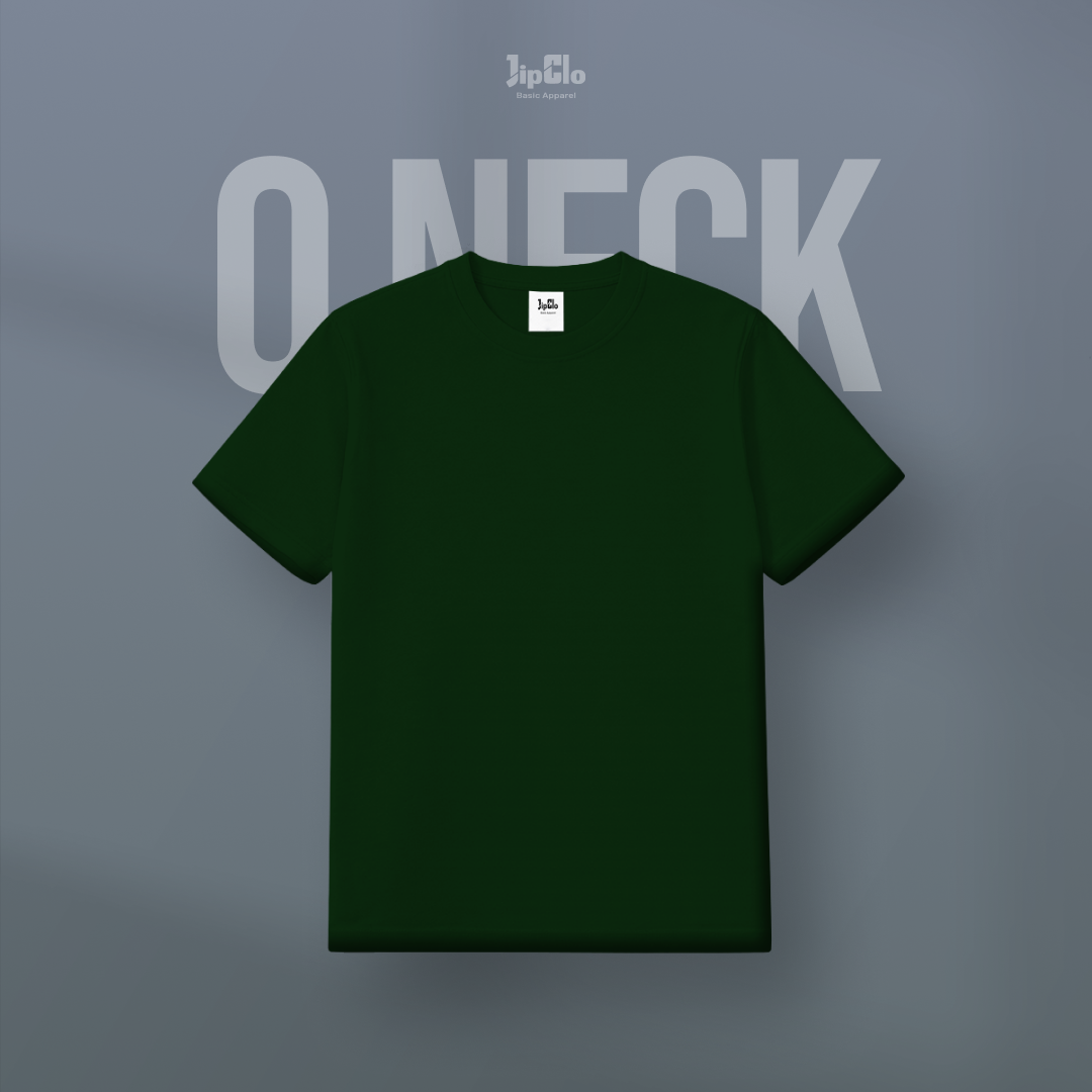 Kaos Polos O-Neck Cotton 30s Hijau Botol - Jipclo