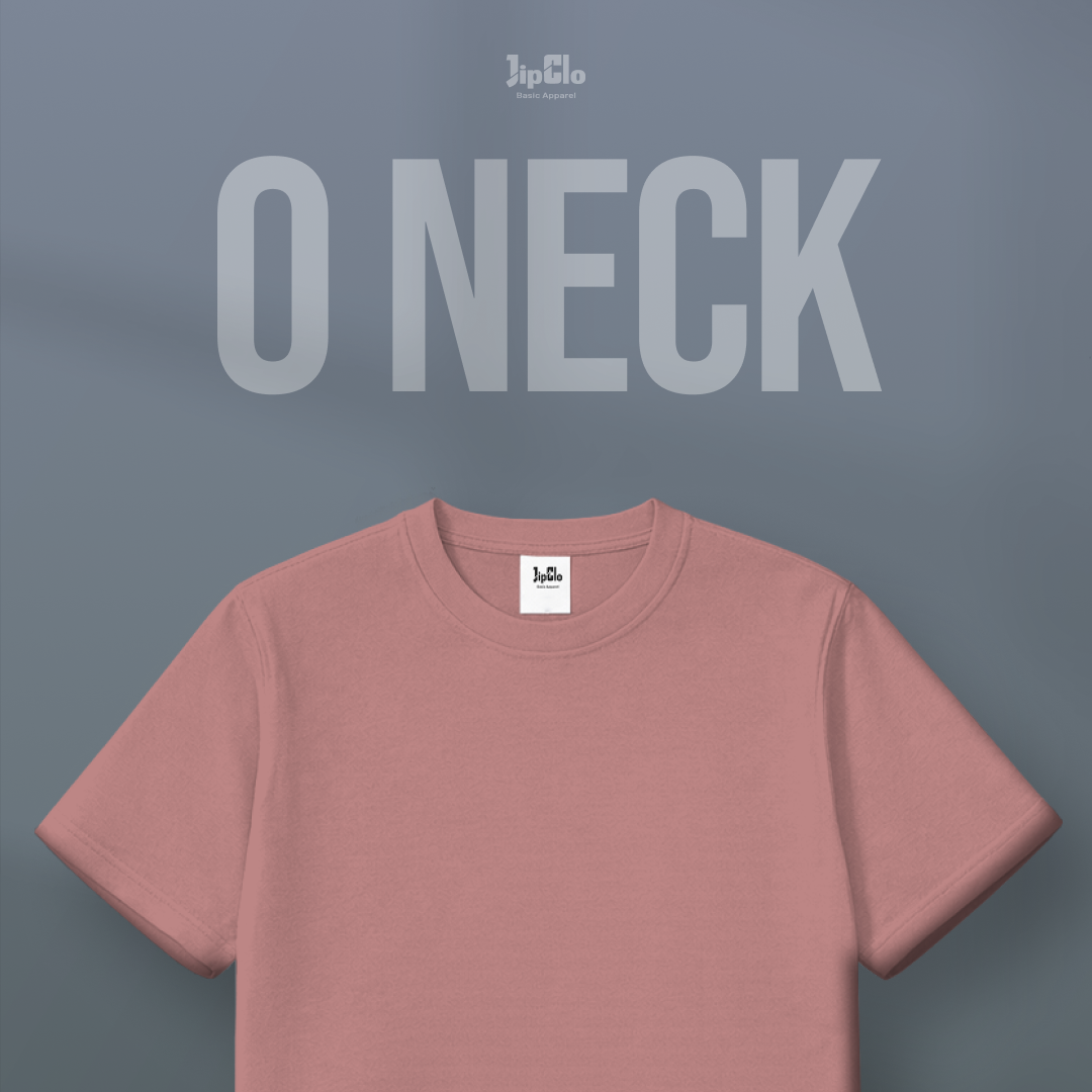 JIPCLO KAOS POLOS BASIC O-NECK - APRICOT