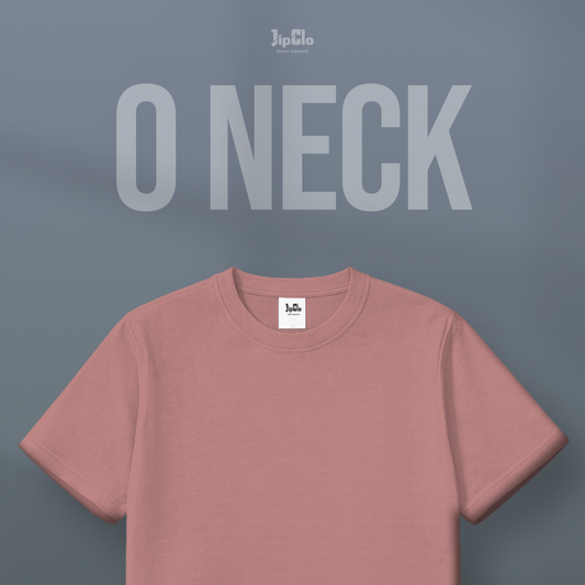JIPCLO KAOS POLOS BASIC O-NECK - APRICOT