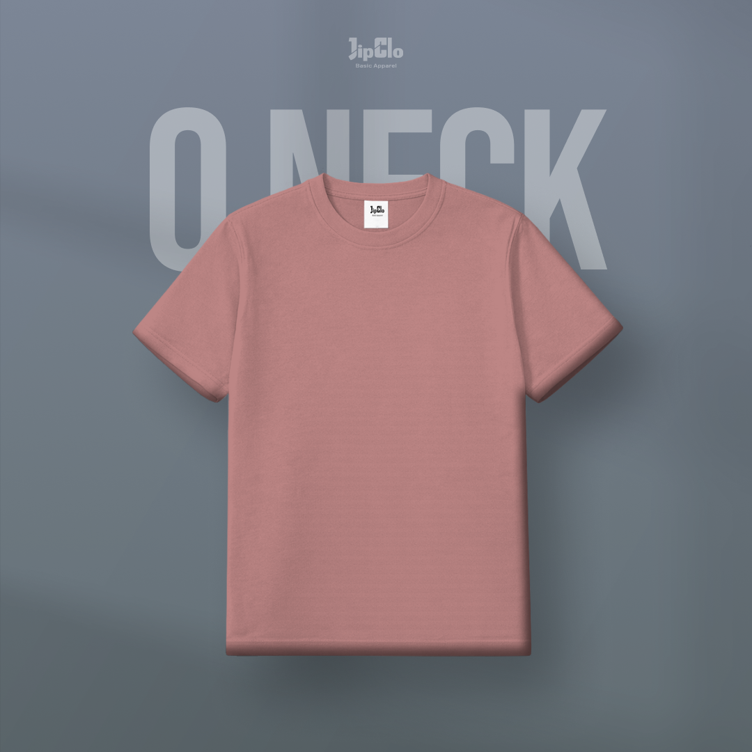 JIPCLO KAOS POLOS BASIC O-NECK - APRICOT