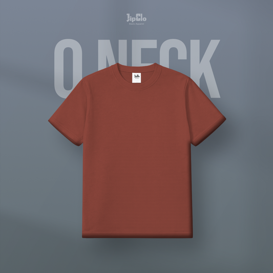 Kaos Polos O-Neck Cotton 30s Terracotta - Jipclo