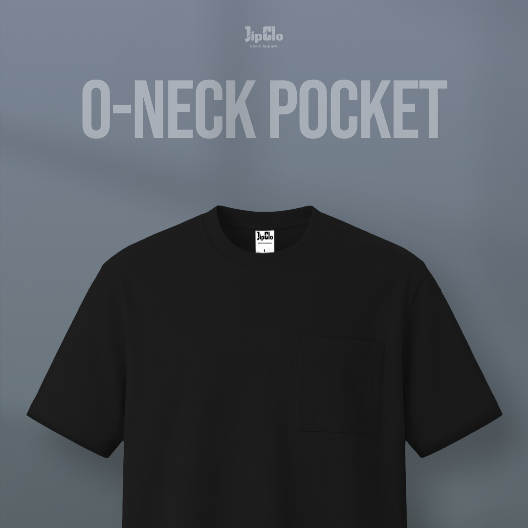 Kaos Polos O-Neck Cotton 30s Hitam - Jipclo