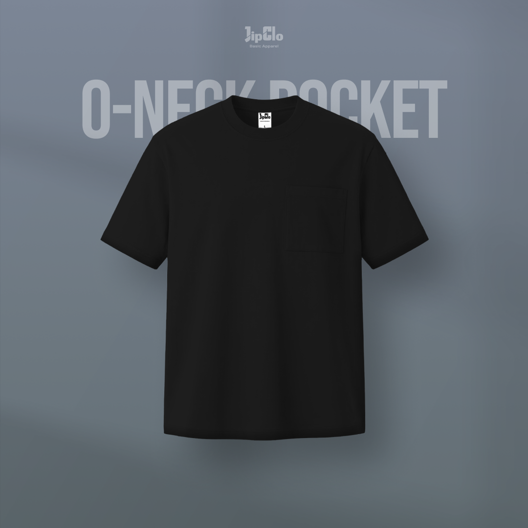 Kaos Polos O-Neck Cotton 30s Hitam - Jipclo