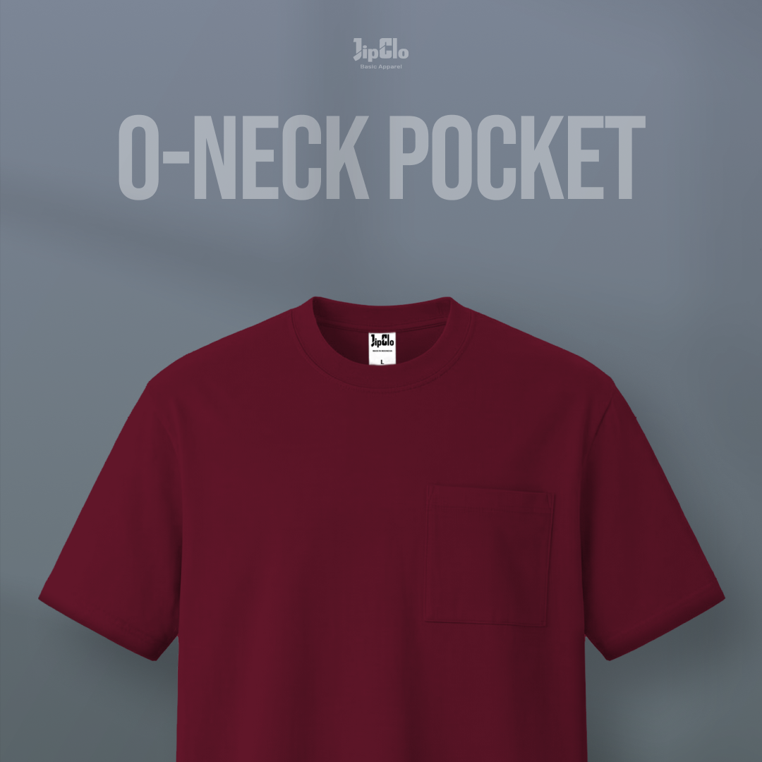 Kaos Polos O-Neck Cotton 30s Maroon - Jipclo