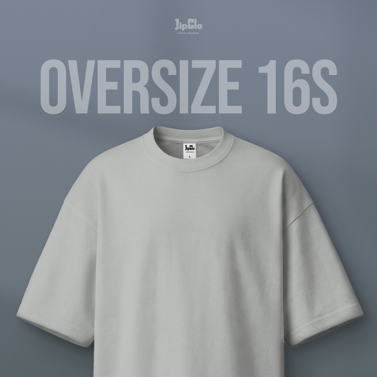 Kaos Polos Oversized Heavyweight Cotton 16s Abu Muda - Jipclo