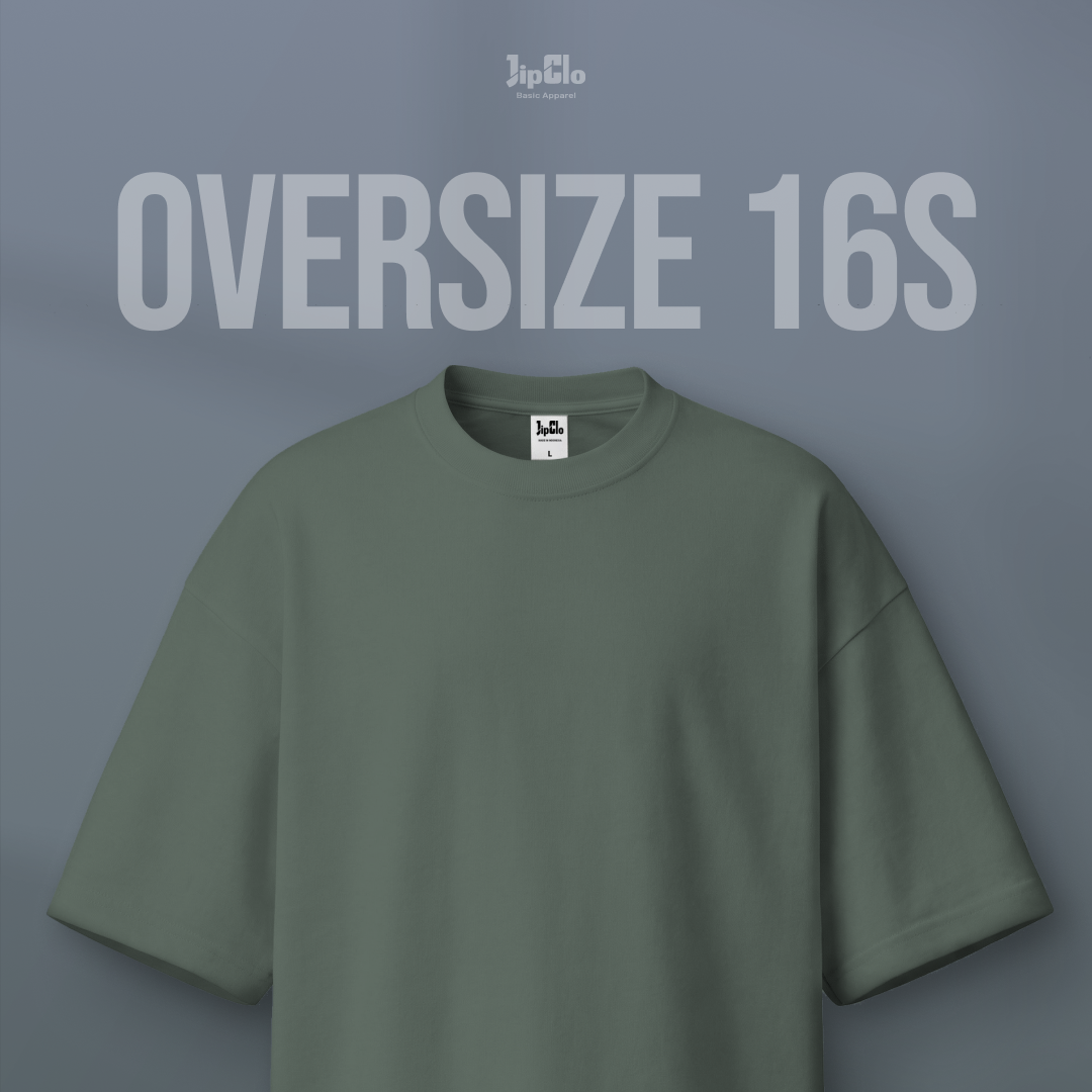 Kaos Polos Oversized Heavyweight Cotton 16s Convert Green - Jipclo