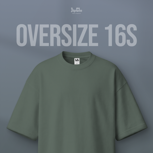Kaos Polos Oversized Heavyweight Cotton 16s Convert Green - Jipclo