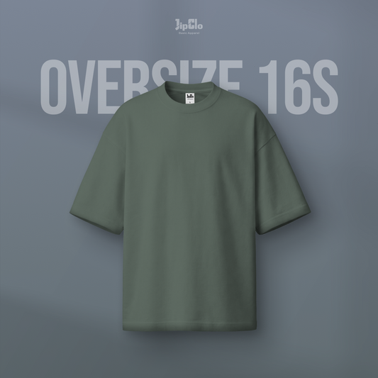Kaos Polos Oversized Heavyweight Cotton 16s Convert Green - Jipclo