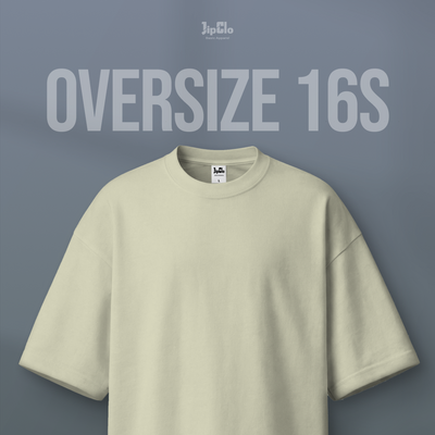 JIPCLO KAOS POLOS OVERSIZED 16s - CREAM