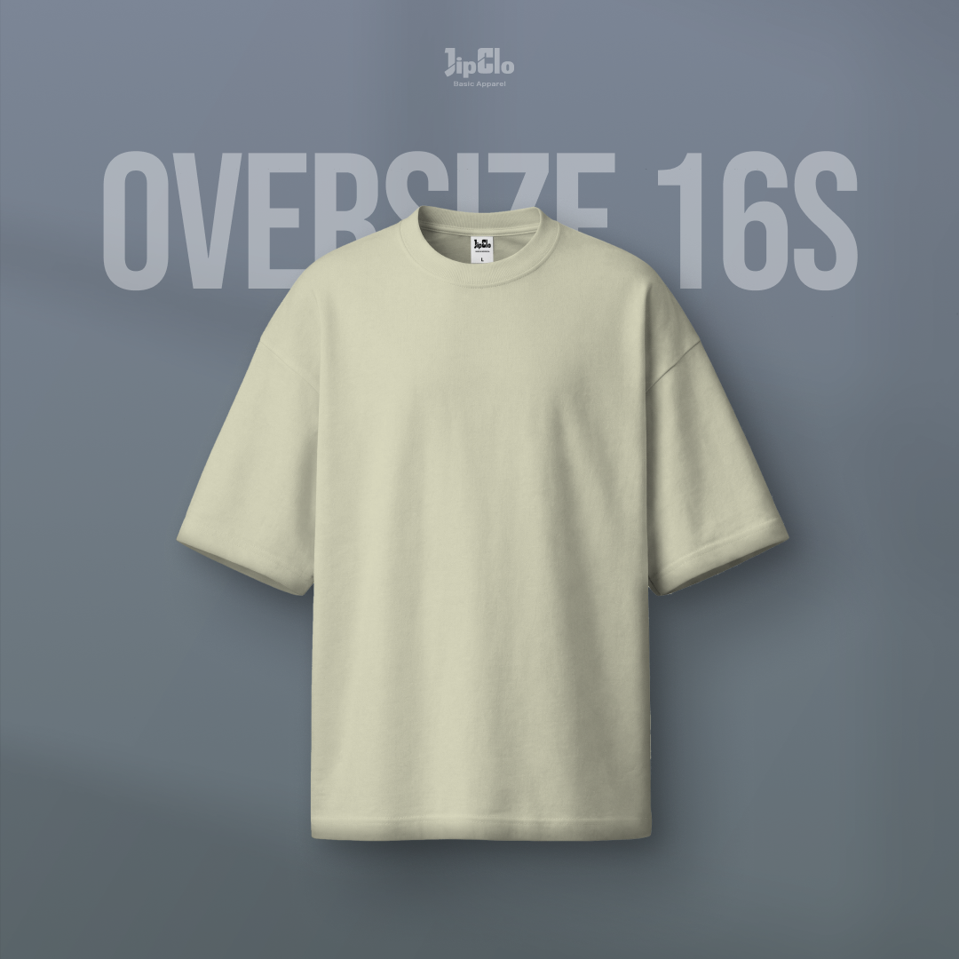 Kaos Polos Oversized Heavyweight Cotton 16s Cream - Jipclo