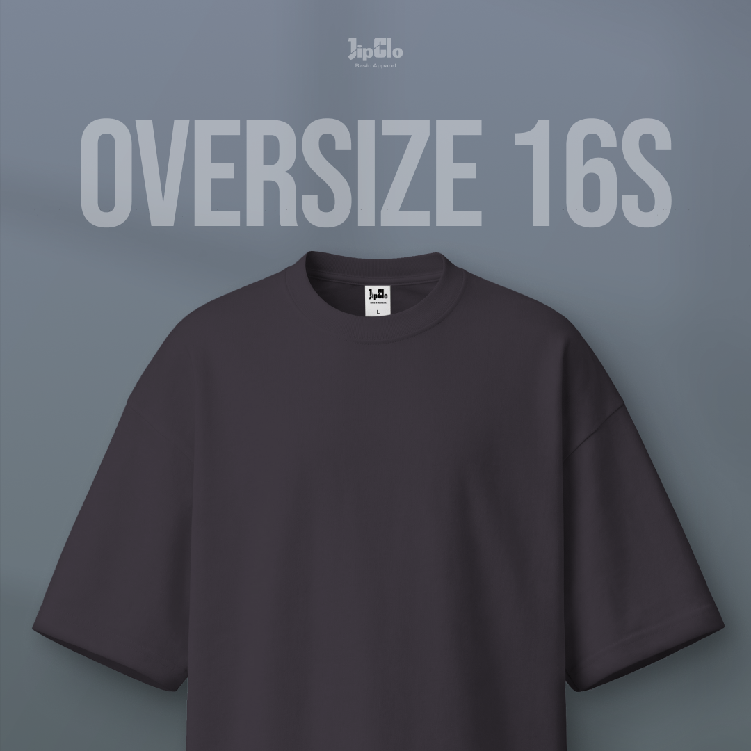 Kaos Polos Oversized Heavyweight Cotton 16s Dark Grey - Jipclo