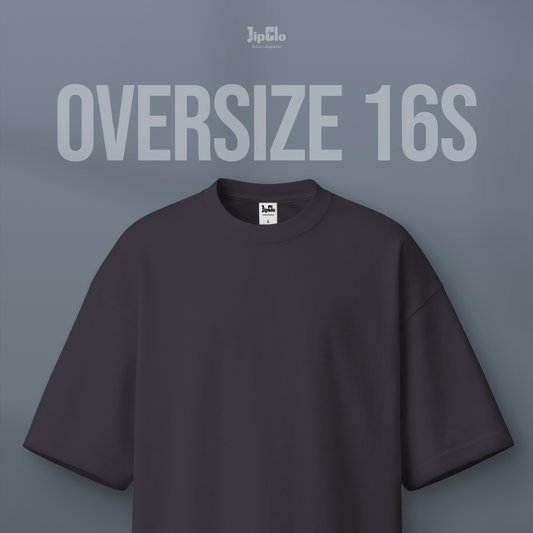Kaos Polos Oversized Heavyweight Cotton 16s Dark Grey - Jipclo