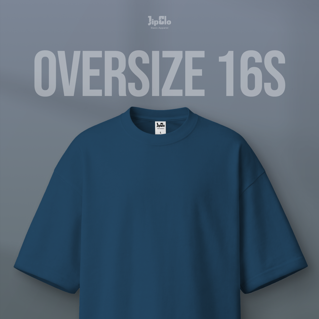 Kaos Polos Oversized Heavyweight Cotton 16s Mineral Blue - Jipclo