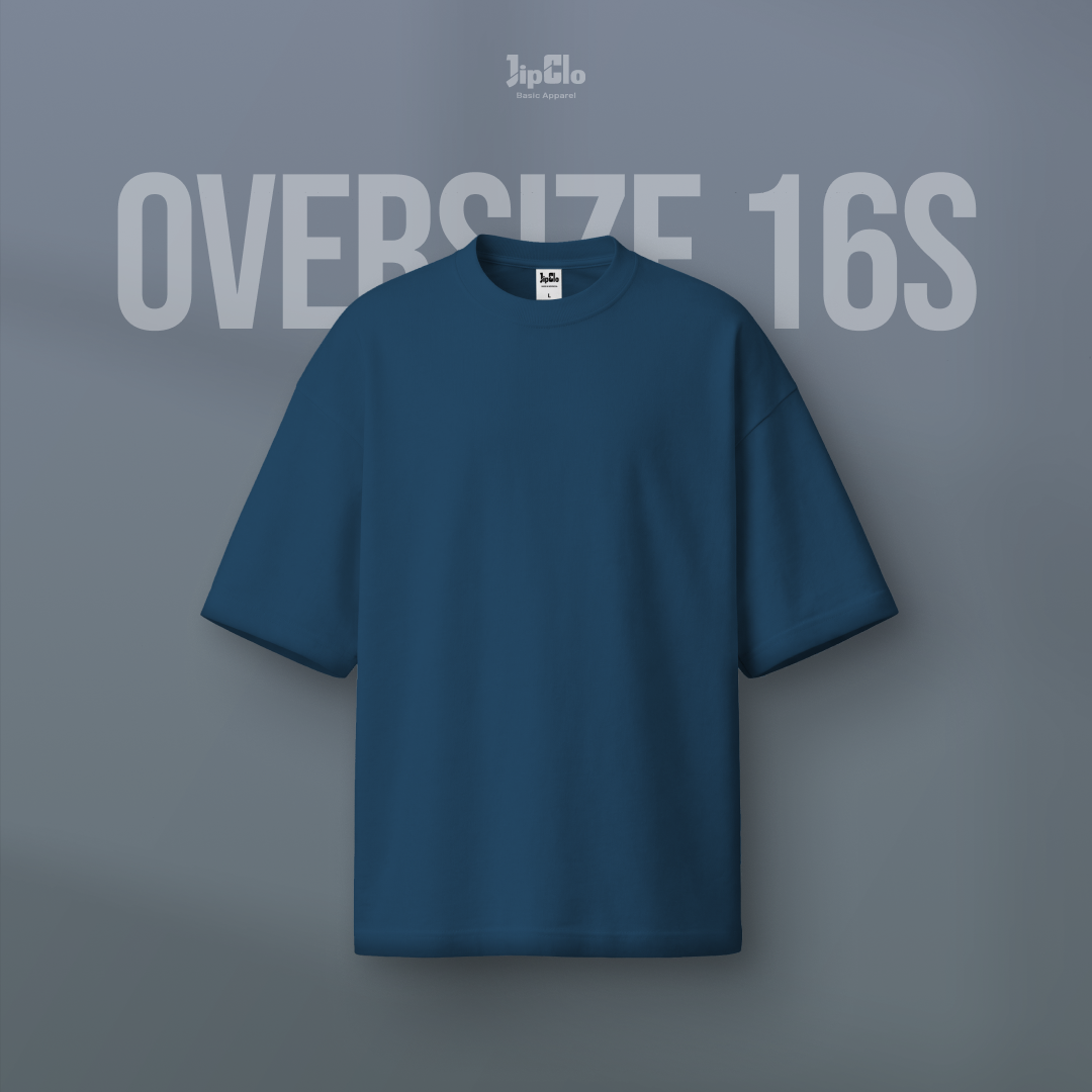 Kaos Polos Oversized Heavyweight Cotton 16s Mineral Blue - Jipclo