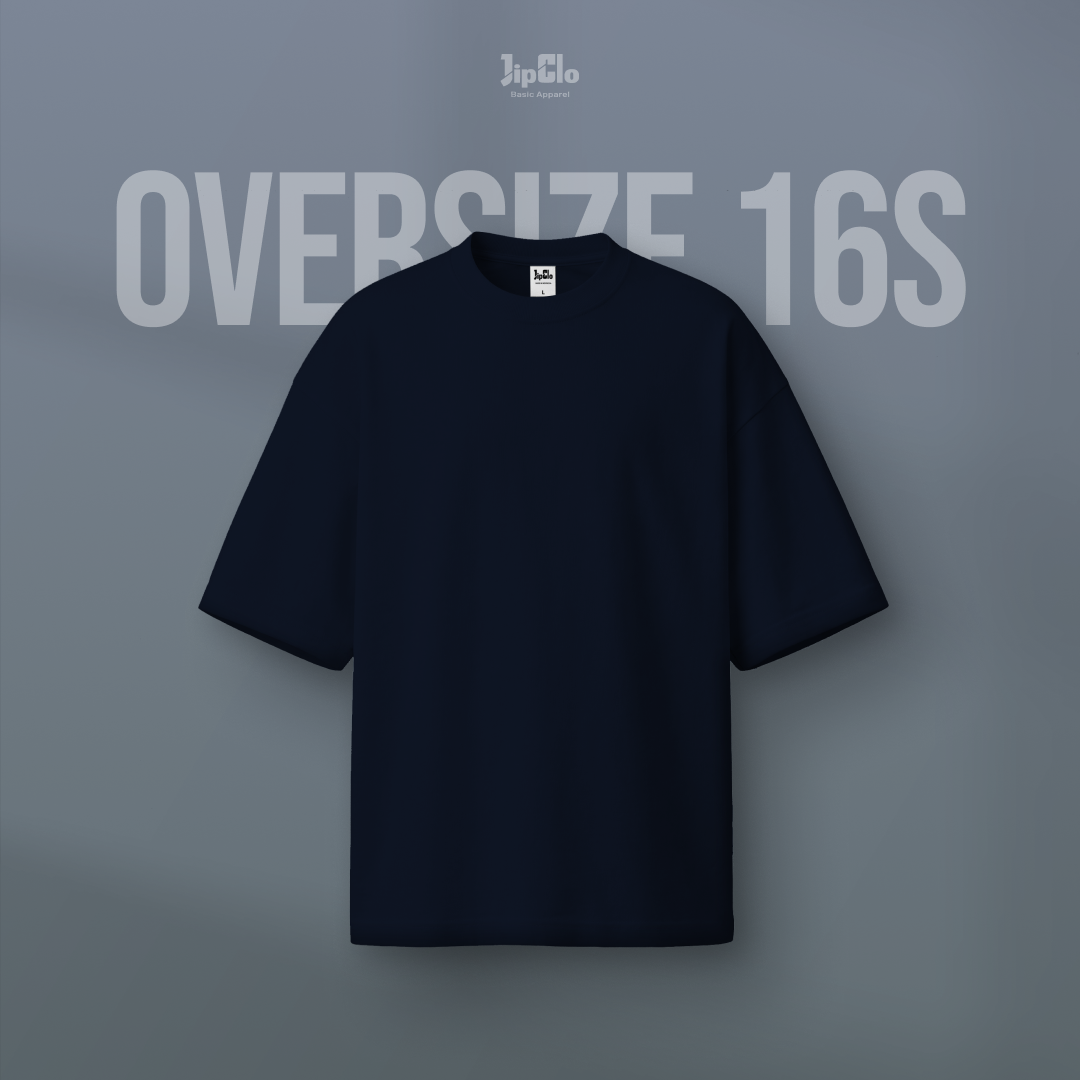 Kaos Polos Oversized Heavyweight Cotton 16s Navy - Jipclo