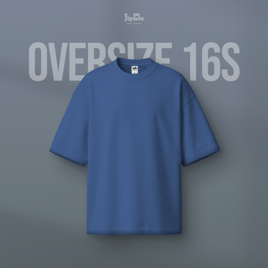 Kaos Polos Oversized Heavyweight Cotton 16s Steel Blue- Jipclo