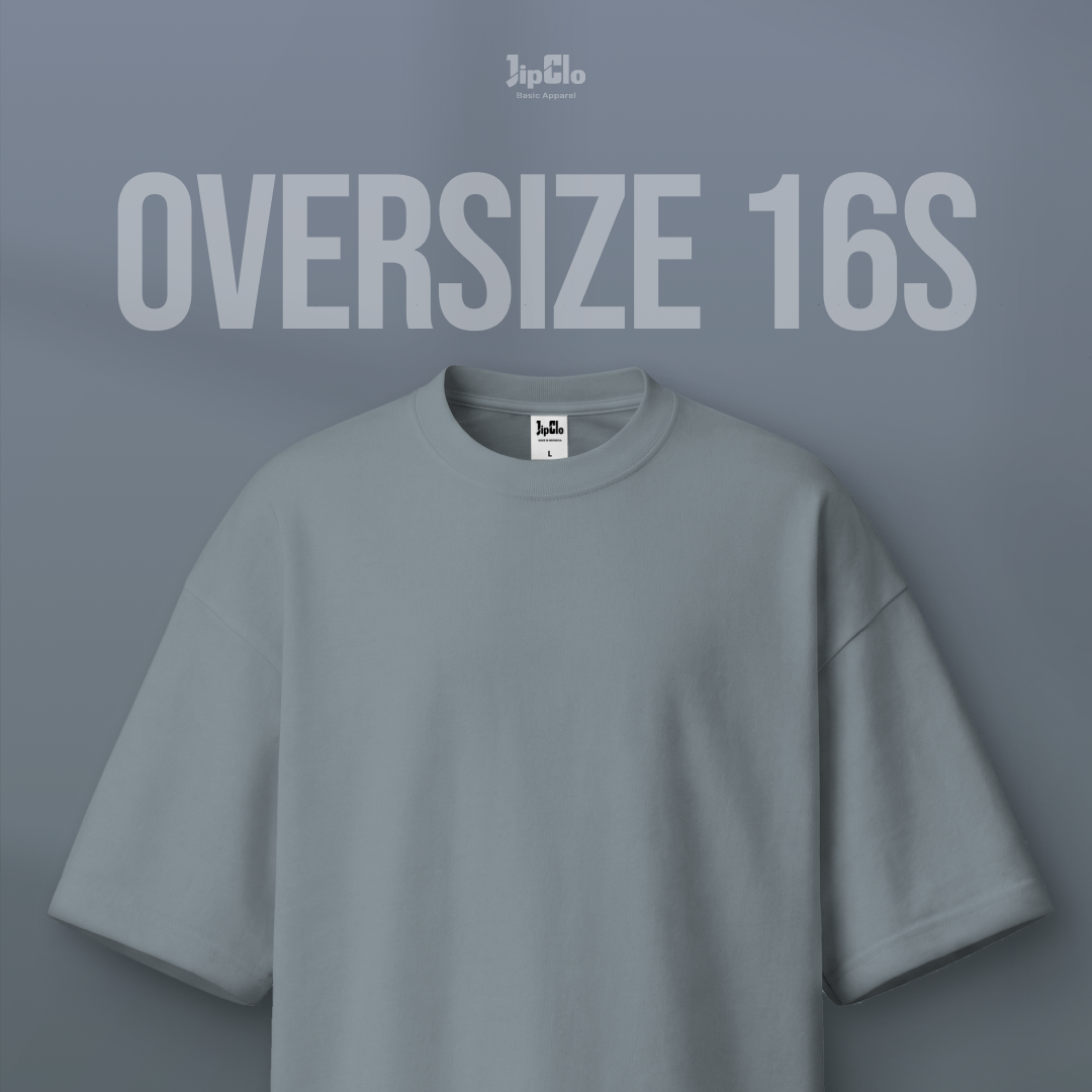 Kaos Polos Oversized Heavyweight Cotton 16s Stone Grey - Jipclo