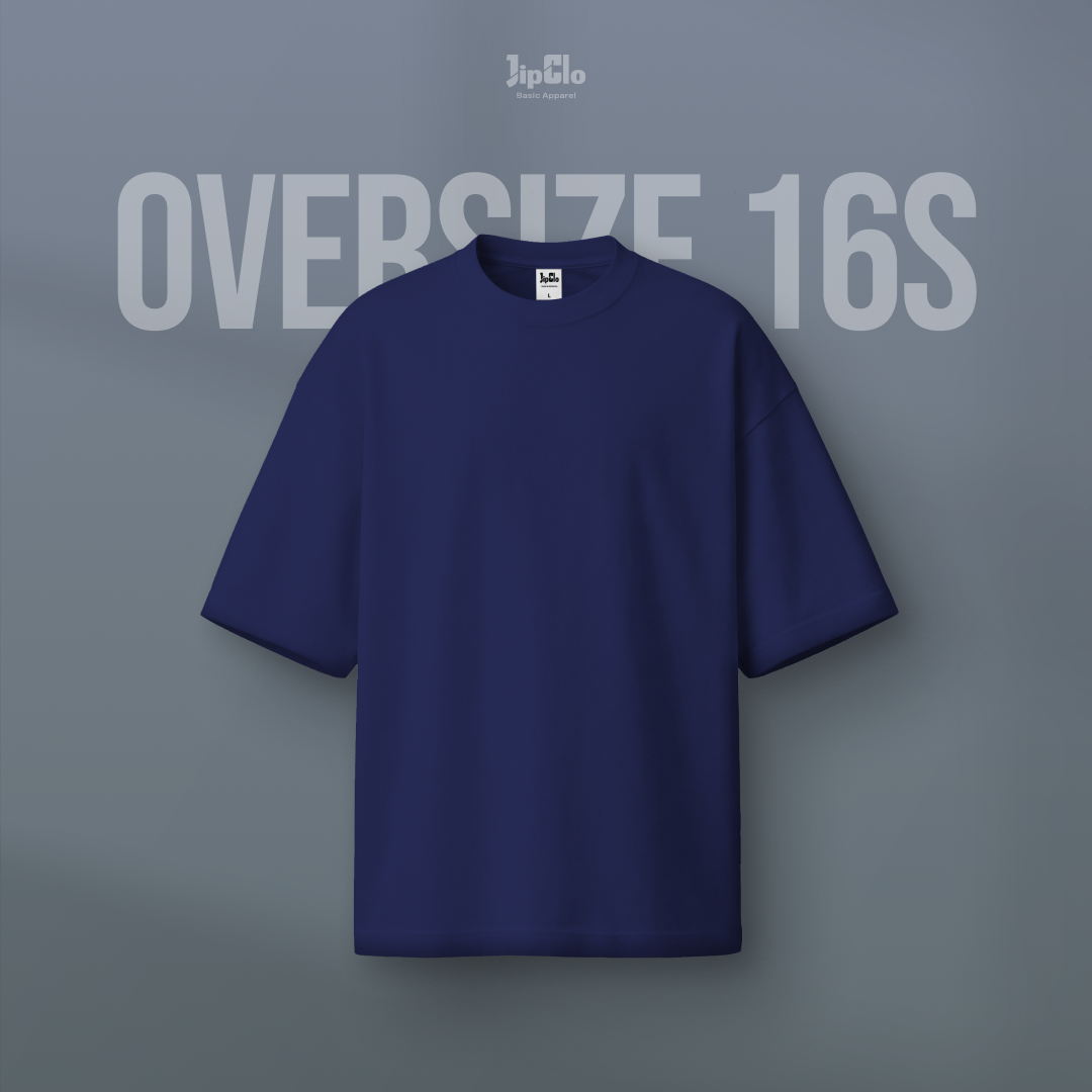 Kaos Polos Oversized Heavyweight Cotton 16s Blue Denim - Jipclo