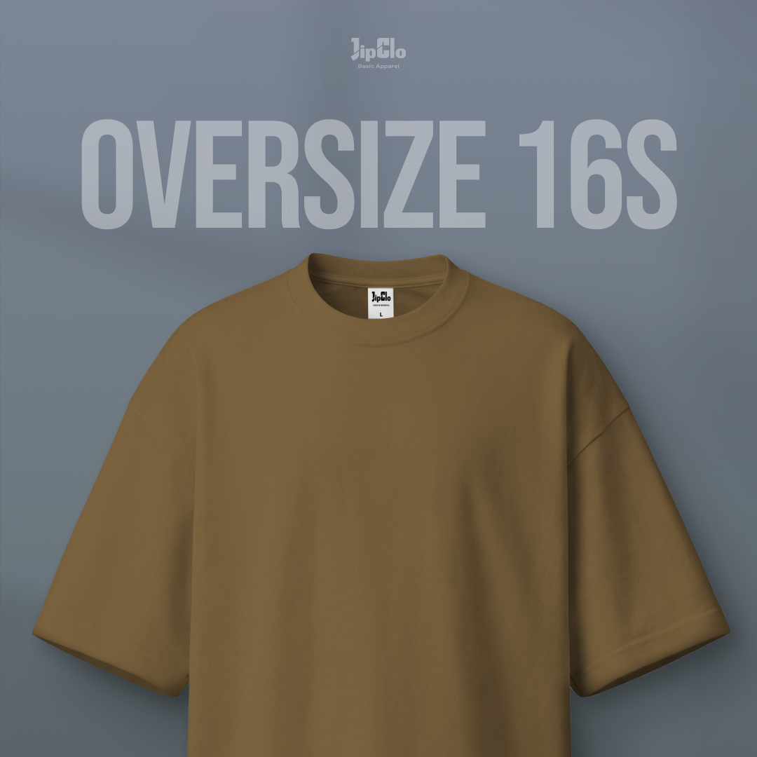 Kaos Polos Oversized Heavyweight Cotton 16s Camel - Jipclo